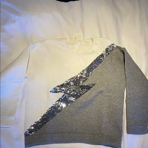 Zara. Girls sequin thunderbolt sweatshirt